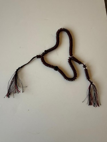 Red gemstone prayer - red, beads
